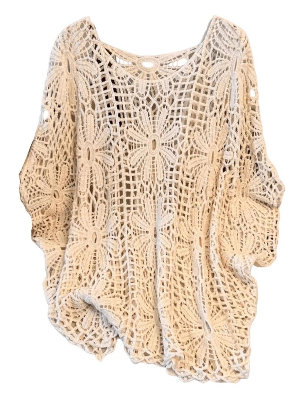 Women's Plus Size Crochet Tops Boho Beach Cover Ups
